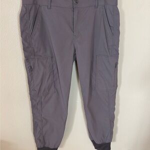 prAna Gray Cargo Jogger Hiking Pants Size 8